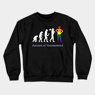 LGBTQ social evolution ascent of humankind Crewneck Sweatshirt